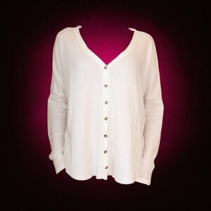 Urban Outfitters deadstock white knit button up cardigan